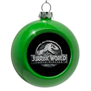 Jurassic world, Στολίδι Χριστουγεννιάτικη μπάλα δένδρου Πράσινο 8cm
