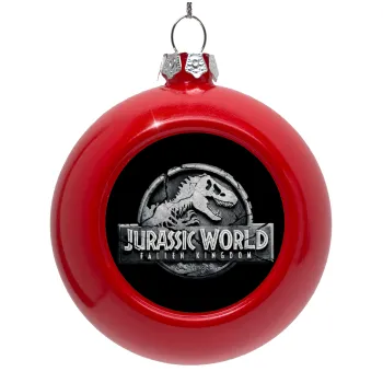 Jurassic world, Red Christmas tree ornament bauble 8cm