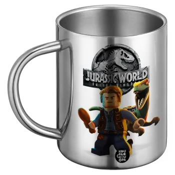Jurassic world, Ανοξείδωτη Μεταλλική Κούπα 450ml - Διπλού Τοιχώματος