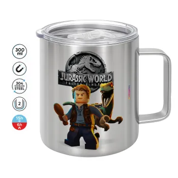 Jurassic world, Mug Stainless steel double wall 300ml