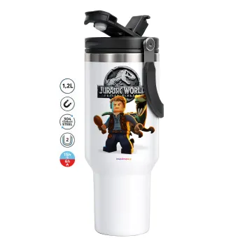 Jurassic world, Mega Tumbler με καπάκι, διπλού τοιχώματος (θερμό) 1,2L