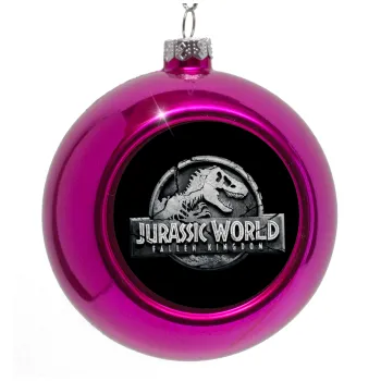 Jurassic world, Purple Christmas tree ornament bauble 8cm