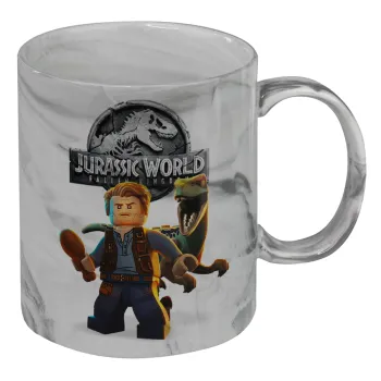 Jurassic world, Κούπα κεραμική, marble style (μάρμαρο), 330ml