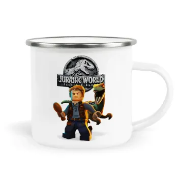 Jurassic world, Κούπα Μεταλλική εμαγιέ λευκη 360ml
