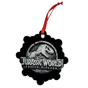 Jurassic world, Christmas ornament snowflake wooden 7.5cm