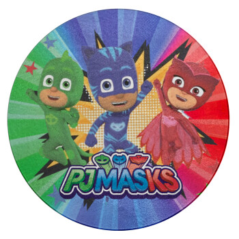 PJ masks, Επιφάνεια κοπής γυάλινη στρογγυλή (30cm)