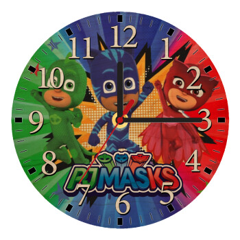 PJ masks, Ρολόι τοίχου ξύλινο plywood (20cm)