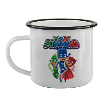 PJ masks, Κούπα εμαγιέ με μαύρο χείλος 360ml