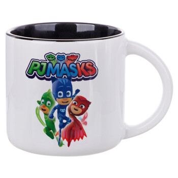 PJ masks, Κούπα κεραμική 400ml Λευκή/Μαύρη