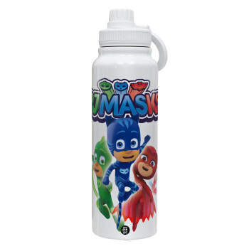 PJ masks, Θερμός 1L Ανοξείδωτο με Βάση Κινητού & Διπλά Τοιχώματα