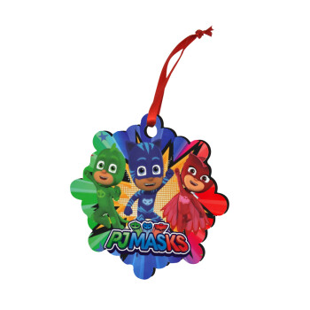 PJ masks, Christmas ornament snowflake wooden 7.5cm