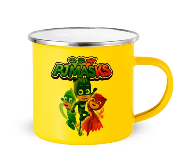 PJ masks — Yellow Enamel Metallic Cup 360ml