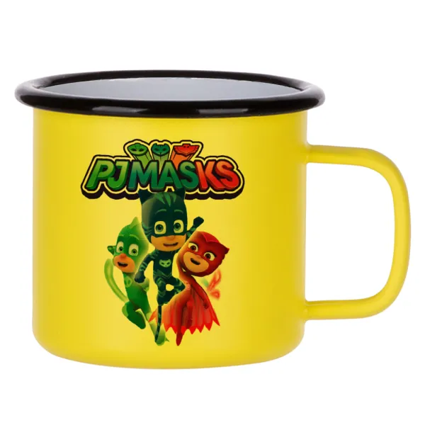 PJ masks — Κούπα Μεταλλική εμαγιέ ΜΑΤ Κίτρινη 360ml