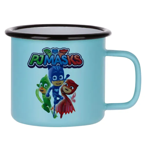PJ masks — Κούπα Μεταλλική εμαγιέ ΜΑΤ σιέλ 360ml