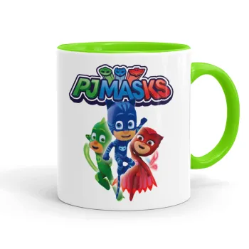 PJ masks, Mug colored light green, ceramic, 330ml