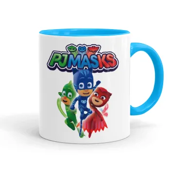 PJ masks, Mug colored light blue, ceramic, 330ml