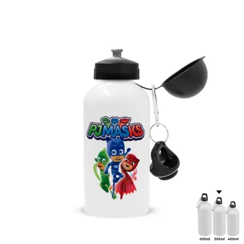 PJ masks, Metal water bottle, White, aluminum 500ml