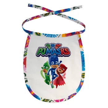PJ masks, Σαλιάρα μωρού αλέκιαστη με κορδόνι Χρωματιστή