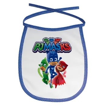 PJ masks, Σαλιάρα μωρού αλέκιαστη με κορδόνι Μπλε