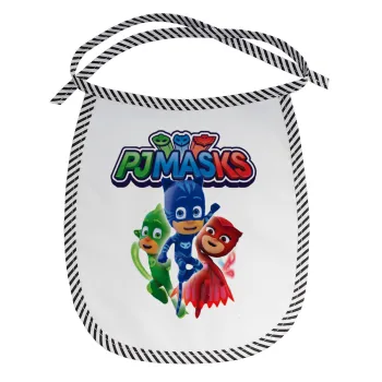 PJ masks, Σαλιάρα μωρού αλέκιαστη με κορδόνι Μαύρη