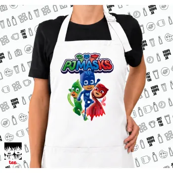 PJ masks, Ποδιά μακριά Σεφ ολόσωμη με τσέπες white (ΕΝΗΛΙΚΩΝ)