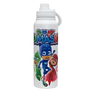 PJ masks, Θερμός 1L Ανοξείδωτο με Βάση Κινητού & Διπλά Τοιχώματα