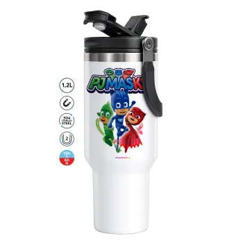 PJ masks, Mega Tumbler με καπάκι, διπλού τοιχώματος (θερμό) 1,2L