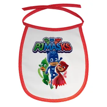PJ masks, Σαλιάρα μωρού αλέκιαστη με κορδόνι Κόκκινη