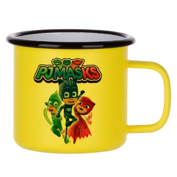 PJ masks, Metallic enamel MATT Yellow cup 360ml