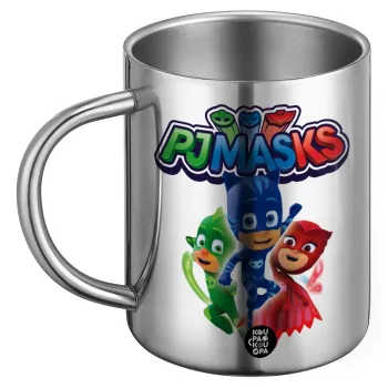 PJ masks, Ανοξείδωτη Μεταλλική Κούπα 450ml - Διπλού Τοιχώματος