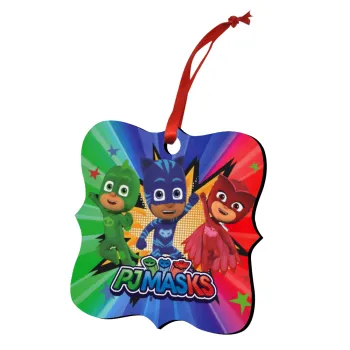PJ masks, Christmas ornament polygon wooden 7.5cm