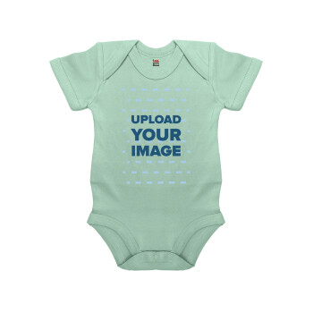 Το δικό σου σχέδιο, Βρεφικό φορμάκι μωρού, 0-18 μηνών, mint (Μέντα), 100% Organic Cotton, κοντομάνικο