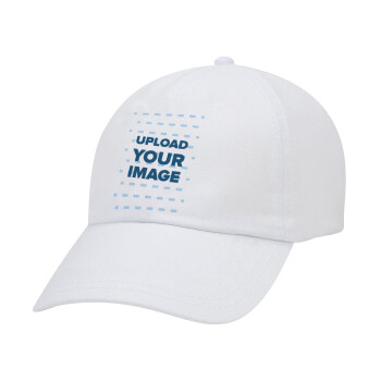 Το δικό σου σχέδιο, Καπέλο Baseball Λευκό (5-φύλλο, unisex)