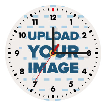 Upload your logo, Wooden wall clock (20cm)