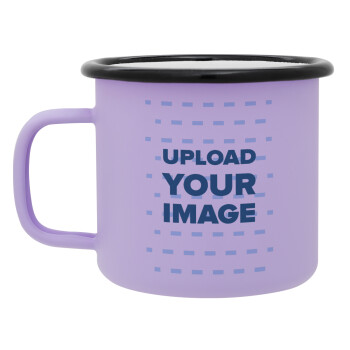 Upload your logo, Κούπα Μεταλλική εμαγιέ ΜΑΤ Light Pastel Purple 360ml