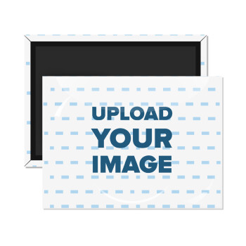 Upload your logo, Ορθογώνιο μαγνητάκι ψυγείου διάστασης 9x6cm