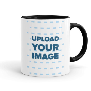 Upload your logo, Mug colored black, ceramic, 330ml