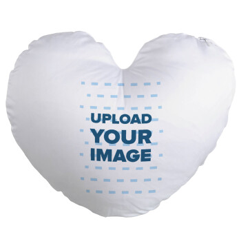 Upload your logo, Μαξιλάρι καναπέ καρδιά 40x40cm περιέχεται το  γέμισμα
