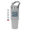 GREY color, 890ml (30oz) stainless Steel Tumbler with Handle