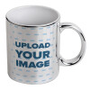 Mug ceramic, silver mirror, 330ml