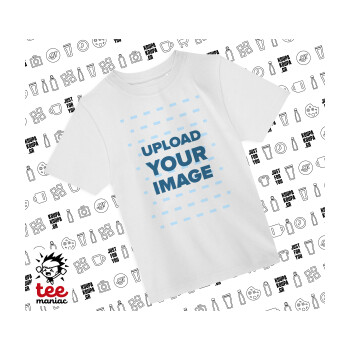 Το δικό σου σχέδιο, Άνετο παιδικό T-Shirt ΛΕΥΚΟ από 100% βαμβάκι, για κάθε μέρα. Vegan & OEKO-TEX πιστοποιημένο.