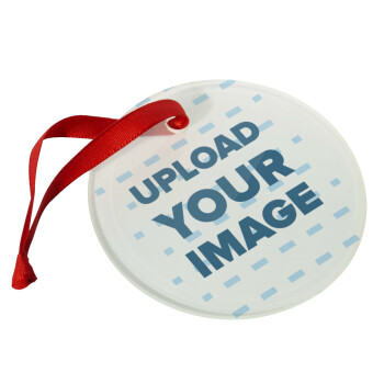 Upload your logo, Christmas ornament glass 9cm