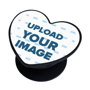 Upload your logo, Phone Holders Stand  καρδιά Μαύρο Βάση Στήριξης Κινητού στο Χέρι