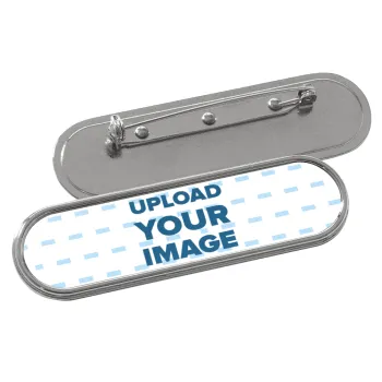 Το δικό σου σχέδιο, Name Tags/Badge Metal Round Pin/Safety  (7x2cm)