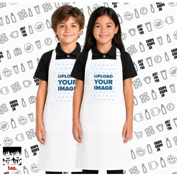 Το δικό σου σχέδιο, Λευκή ΠΑΙΔΙΚΗ Ποδιά μακριά Σεφ ολόσωμη με τσέπες