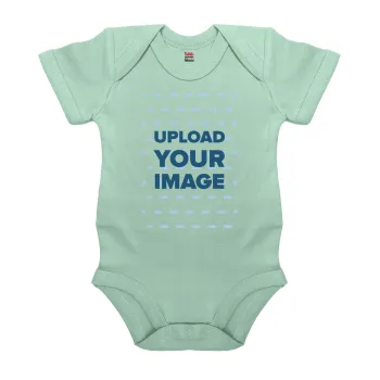 Το δικό σου σχέδιο, Βρεφικό φορμάκι μωρού, 0-18 μηνών, mint (Μέντα), 100% Organic Cotton, κοντομάνικο