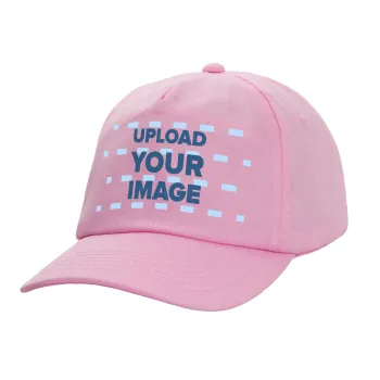 Upload your logo, Adult Baseball Cap, 100% Cotton, PINK (COTTON, ADULT, UNISEX, ONE SIZE)