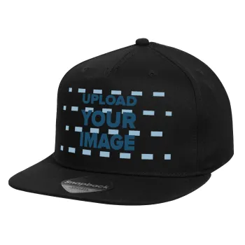 Το δικό σου σχέδιο, Καπέλο παιδικό Flat Snapback, Μαύρο (100% ΒΑΜΒΑΚΕΡΟ, ΠΑΙΔΙΚΟ, UNISEX, ONE SIZE)