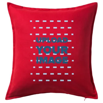 Upload your logo, Sofa cushion RED 50x50cm includes filling