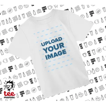 Το δικό σου σχέδιο, Άνετο παιδικό T-Shirt ΛΕΥΚΟ από 100% βαμβάκι, για κάθε μέρα. Vegan & OEKO-TEX πιστοποιημένο.